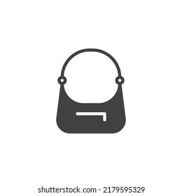 Stylish handbag vector icon. filled flat sign for mobile concept and web design. Women's bag glyph icon. Symbol, logo illustration. Vector graphics