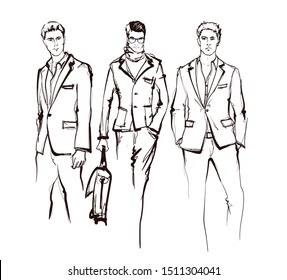 40,502 Man sketch suit Images, Stock Photos & Vectors | Shutterstock