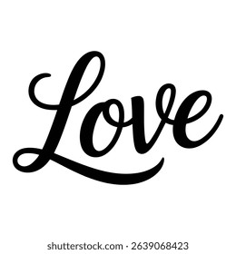 Stylish handwritten love typography for valentine s day