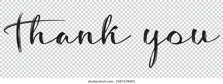 Stylish handwritten thank you letter . Hand lettering Thank You for holiday Thanksgiving Day, vintage graphic, banner, poster . 1176  