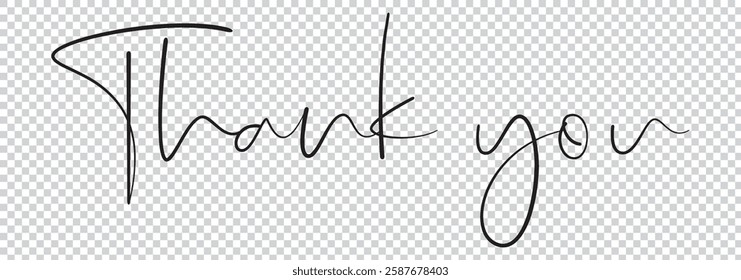 Stylish handwritten thank you letter . Hand lettering Thank You for holiday Thanksgiving Day, vintage graphic, banner, poster . 1176  