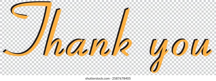 Stylish handwritten thank you letter . Hand lettering Thank You for holiday Thanksgiving Day, vintage graphic, banner, poster . 1176  