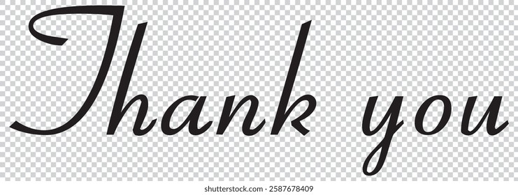 Stylish handwritten thank you letter . Hand lettering Thank You for holiday Thanksgiving Day, vintage graphic, banner, poster . 1176  