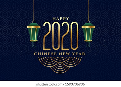 stylish happy chinese new year background design