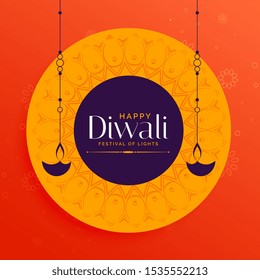 stylish happy diwali indian festival card design background