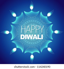 stylish happy diwali vector background