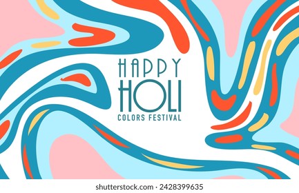 stylish happy holi colorful festival banner design	