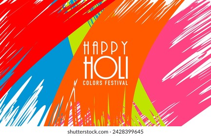 stylish happy holi colorful festival banner design	