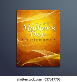 Stylish happy mother's day card design