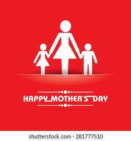 Stylish  Happy Mother's Day Greeting stock vector