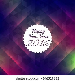stylish happy new year 2016 colorful background