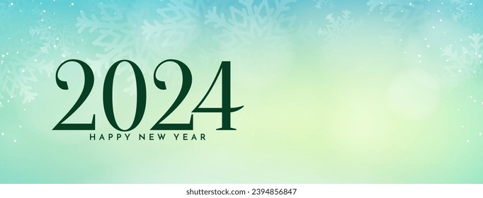 Stylish Happy new year 2024 banner design vector