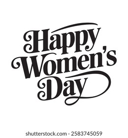 Stylish Happy Women's Day Typography Design