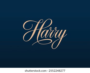 Stylish Harry Signature Logo Vector, Harry Artistic Signature Design, Premium Harry Name Logo Vector