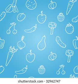 Stylish healthy seamless pattern in vector