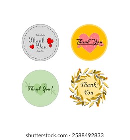 A stylish and heartfelt vector "Thank You" label, perfect for packaging, small business branding, and customer appreciation. Ideal for stickers, tags, or inserts to show gratitude.