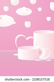 Stylish hearts frame valentines day card design