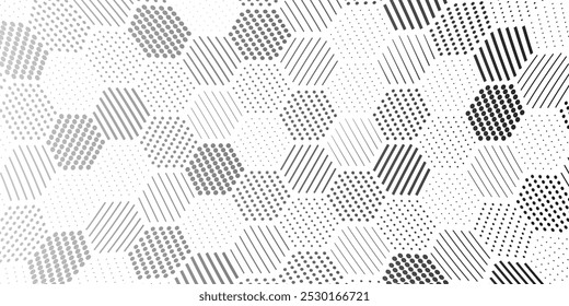 Stylish hexagon shape pattern illustration