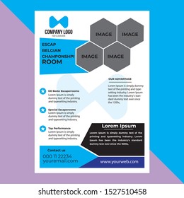 
Stylish Hexagon Style Flyer. poster flyer pamphlet brochure cover design layout space for photo background, vector illustration template in A4 size