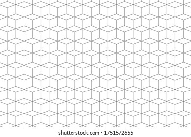 Stylish hexagonal line pattern background. Vector illustration