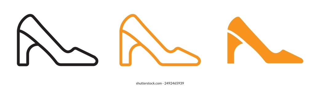 Stylish High Heel Shoes Icon for Fashion and Apparel Graphics Ideal for Representing Women's Footwear and Stylish Fashion Items