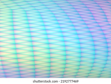 Stylish hologram background in vaporwave 90s style with abstract geometric cells and iridescent colors