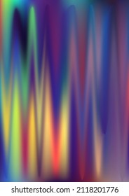 Stylish hologram gradient background. Iridescent bright holo print texture. Holographic rainbow neon pattern. Pearlescent unicorn vector backdrop. Spectrum blur aura gradient fluid surface.