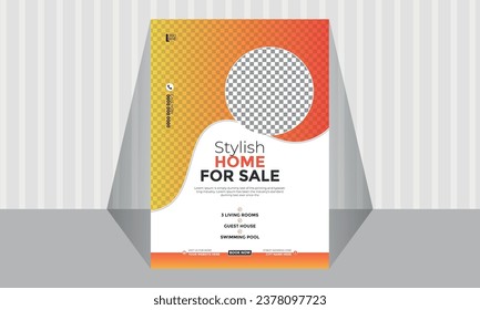 stylish home sale vector exclusive real estate flyer design template