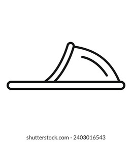 Stylish home slippers icon outline vector. Adorable cozy shoes. Bedroom fashion