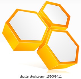 Stylish honey comb 3d graphics