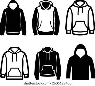 Stylish Hoodie Silhouette vector design