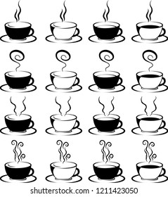 Stylish hot coffee cup set