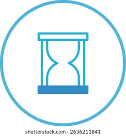 Stylish Hourglass Icon Design, Time Management Concept in Modern Vector Style