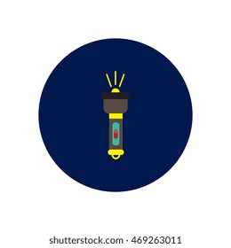 stylish icon in  circle handle electric flashlight 