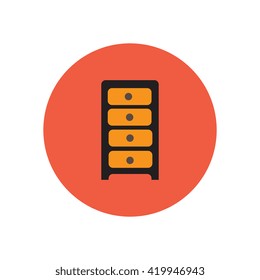 stylish icon in  circle office chest of drawers 
