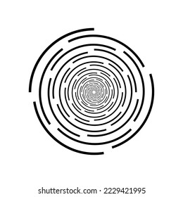 Stylish icon with circles spiral icon. Technology movement. Round shape. Motion design. Vector illustration. stock image. 
