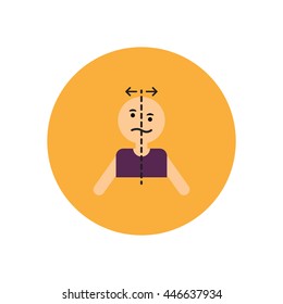 stylish icon in color  circle attack stroke face 