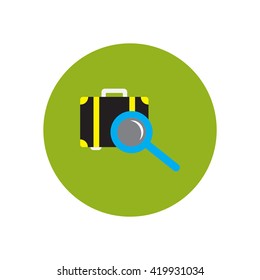 stylish icon in color  circle baggage Scanner 