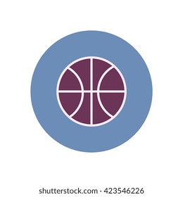 stylish icon in color  circle Basketball ball 