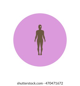 stylish icon in color  circle body eye 