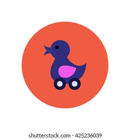 stylish icon in color  circle duck toy 