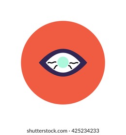 stylish icon in color  circle eye problems