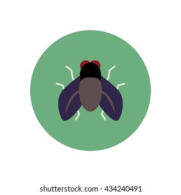 stylish icon in color  circle fly insect 