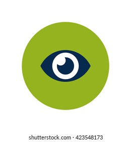 stylish icon in color  circle human eye 