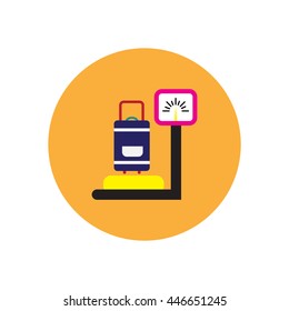 stylish icon in color  circle Luggage weighing 