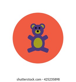stylish icon in color  circle toy bear 