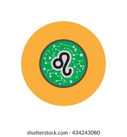 stylish icon in color  circle Zodiac sign  Leo