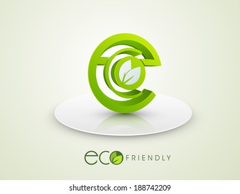 Stylish icon Eco, Eco Friendly concept for World Environment Day. 