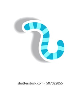 stylish icon in paper sticker style insect caterpillar