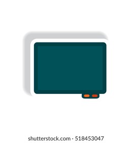 stylish icon in paper sticker style Business interactive whiteboard